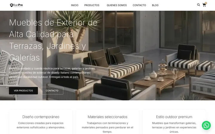 Sitio web de BanPre diseñado por Point Web